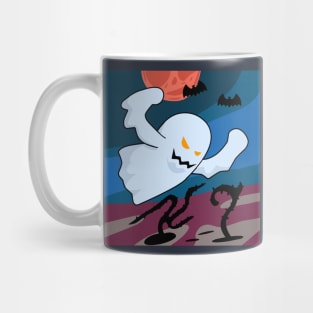 Strong boo ghost halloween with scary Skull Moon Mug